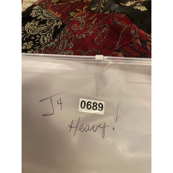 Chicos Patchwork Jacket Size 1 Multicolor Floral Tapestry Button Lined 46% VISCO - Picture 15 of 15